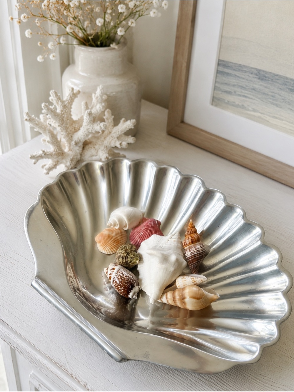 Shell-Shaped aluminum Decorative Dish Bowl